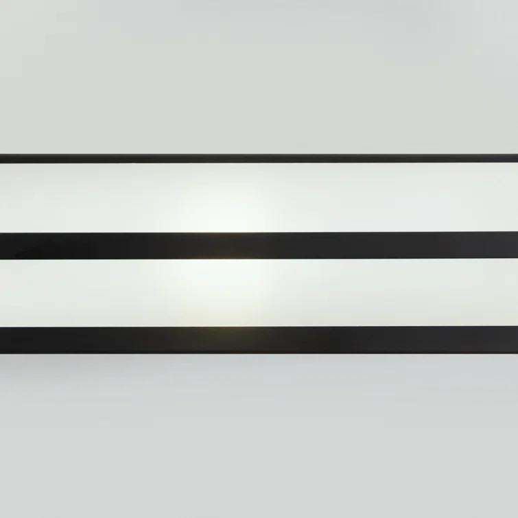Midnight Black Satin Etched Glass 3-Light Vanity Fixture