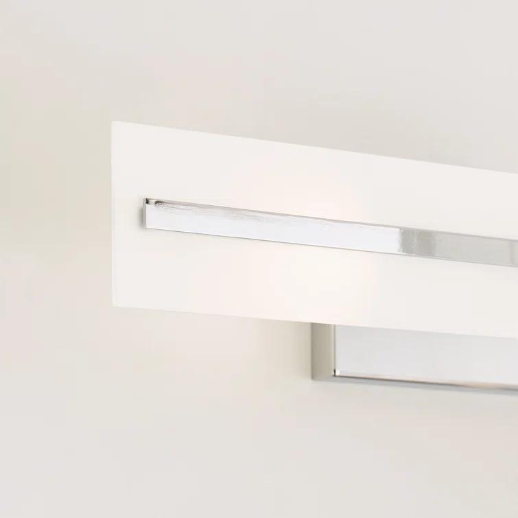 Dex Chrome 2-Light Outdoor Vanity with Satin Etched Glass