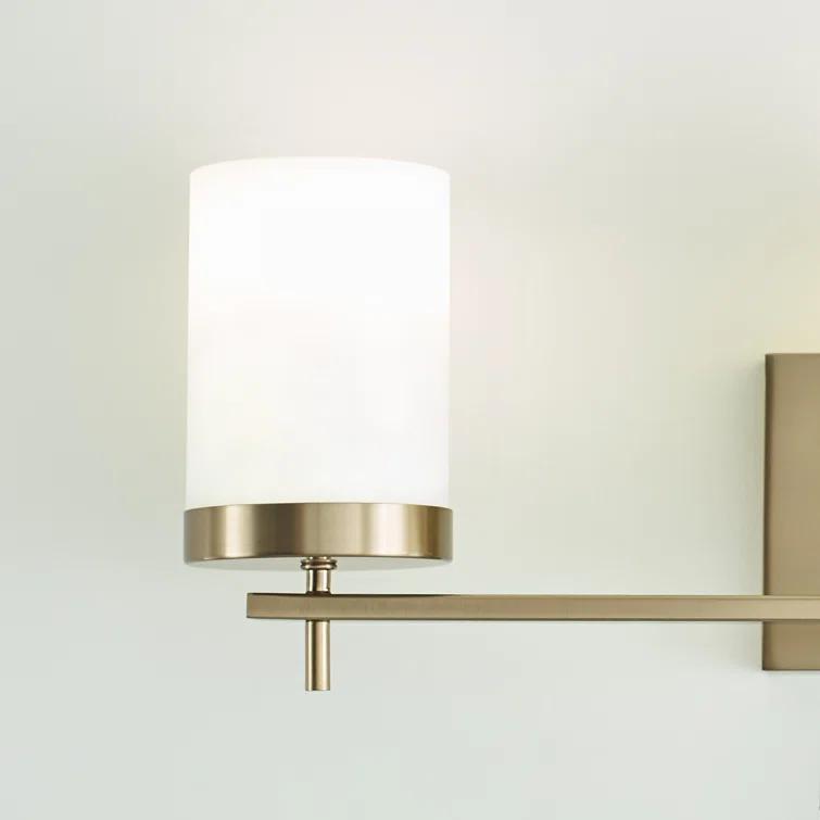 Generation Lighting 3-Light Zire Modern Bath Fixture Wall Lamp Satin Brass 4490303-848, Bathroom Light Fixture for Home Décor, Wall Sconce Vanity Light Fixture and Bathroom Accessory