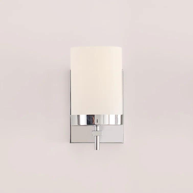 Zire Minimalist Chrome Cylinder Wall Sconce, Direct Wired