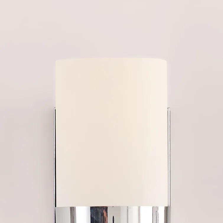 Zire Minimalist Chrome Cylinder Wall Sconce, Direct Wired