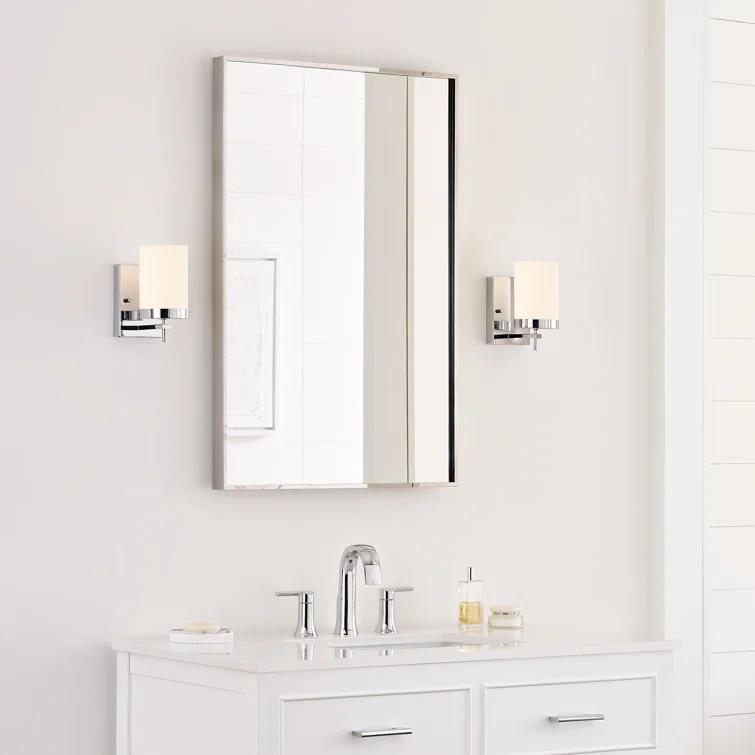 Zire Minimalist Chrome Cylinder Wall Sconce, Direct Wired