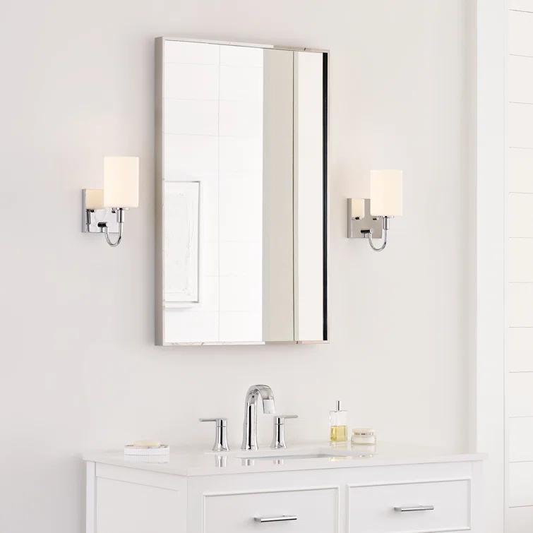 Satin Brass Oak Moore Dimmable 1-Light Bath Sconce