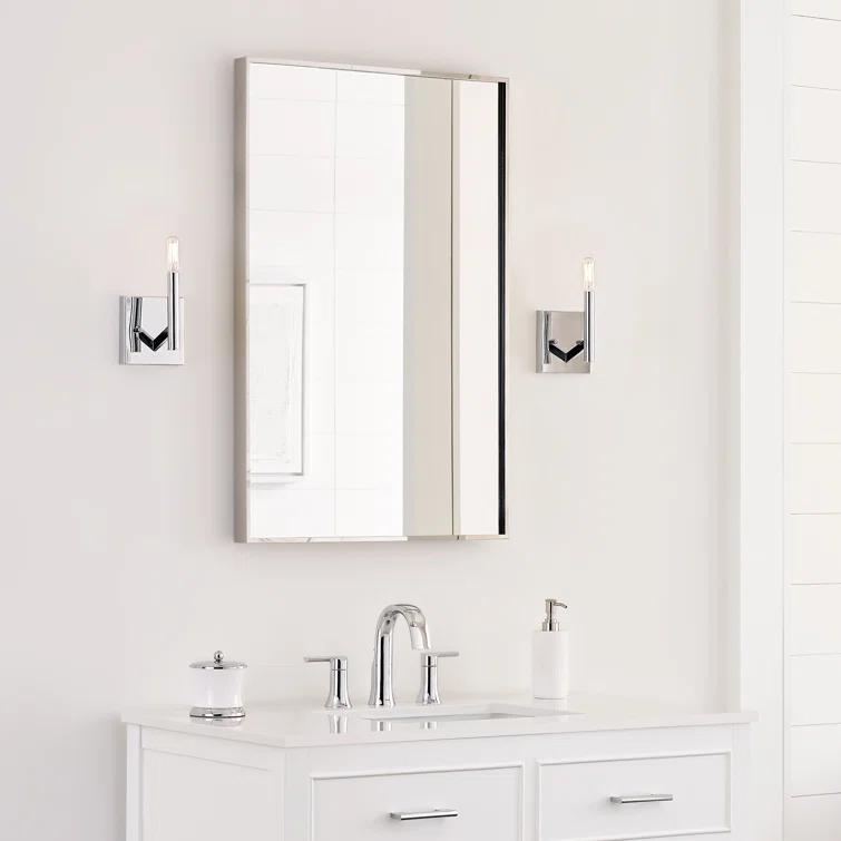 Chrome Direct Wired Electric Outdoor Wall Sconce