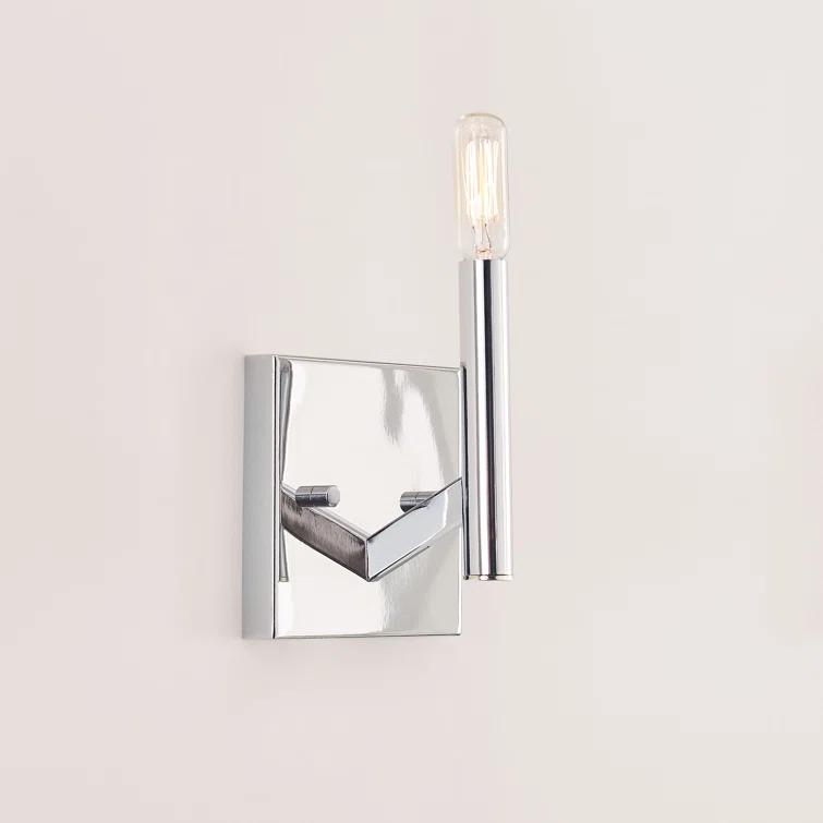 Chrome Direct Wired Electric Outdoor Wall Sconce