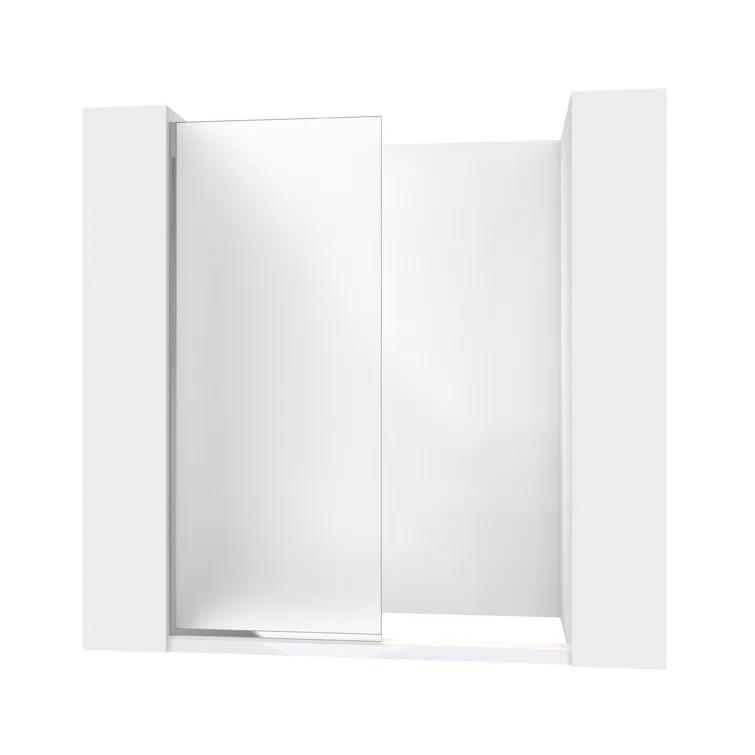 DreamLine Linea 30 in. W x 72 in. H Frameless Shower Screen in Brushed Nickel