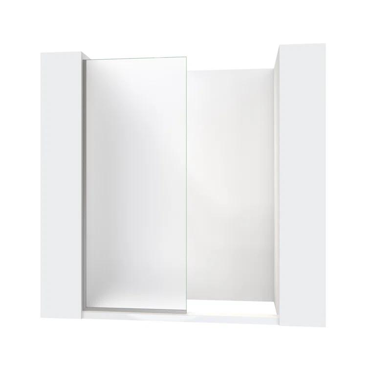 DreamLine Linea 30 in. W x 72 in. H Frameless Shower Screen in Brushed Nickel