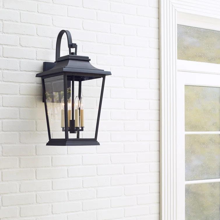 Generation Lighting Warren 25 3/4" High Black 4-Light Outdoor Wall Light