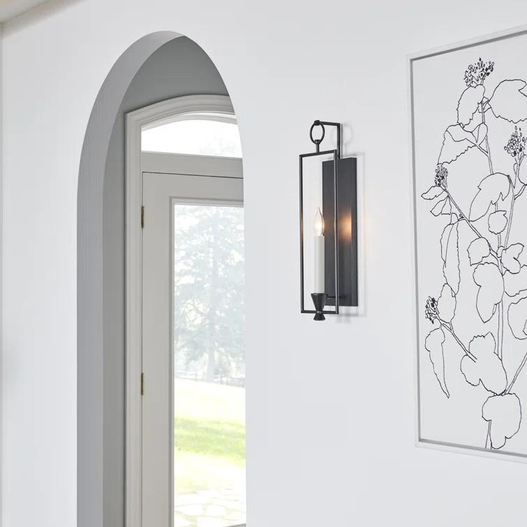 Keystone Aged Iron 1-Light Wall Sconce with Rustic Charm