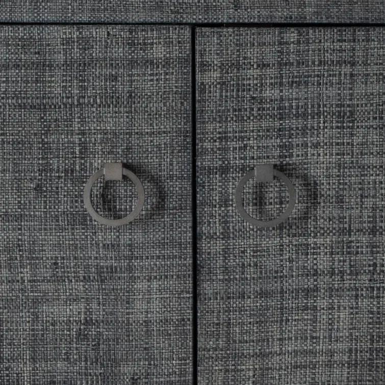 Butler Specialty Company Bar Harbor Raffia 4 Door 70" Sideboard - Charcoal