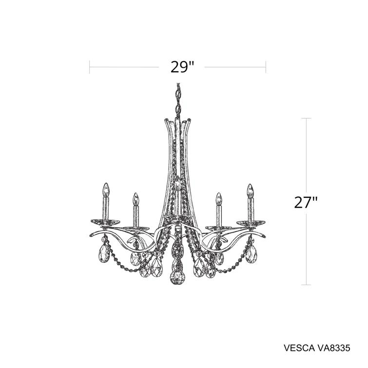 Vesca 5 - Light Dimmable Classic / Traditional Chandelier
