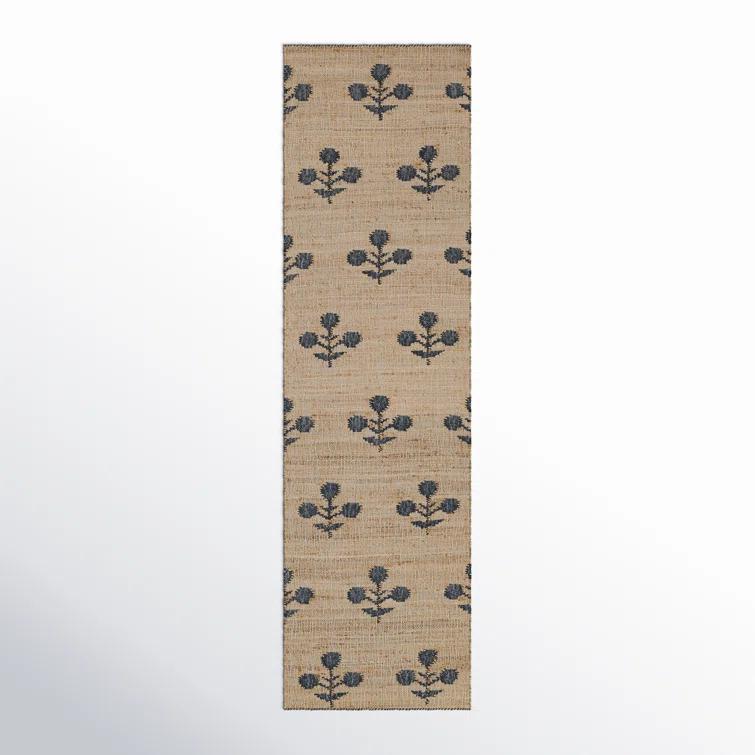 Erin Gates by Momeni Erin Gates by Momeni Orchard Bloom Blue Hand Woven Wool and Jute Area Rug
