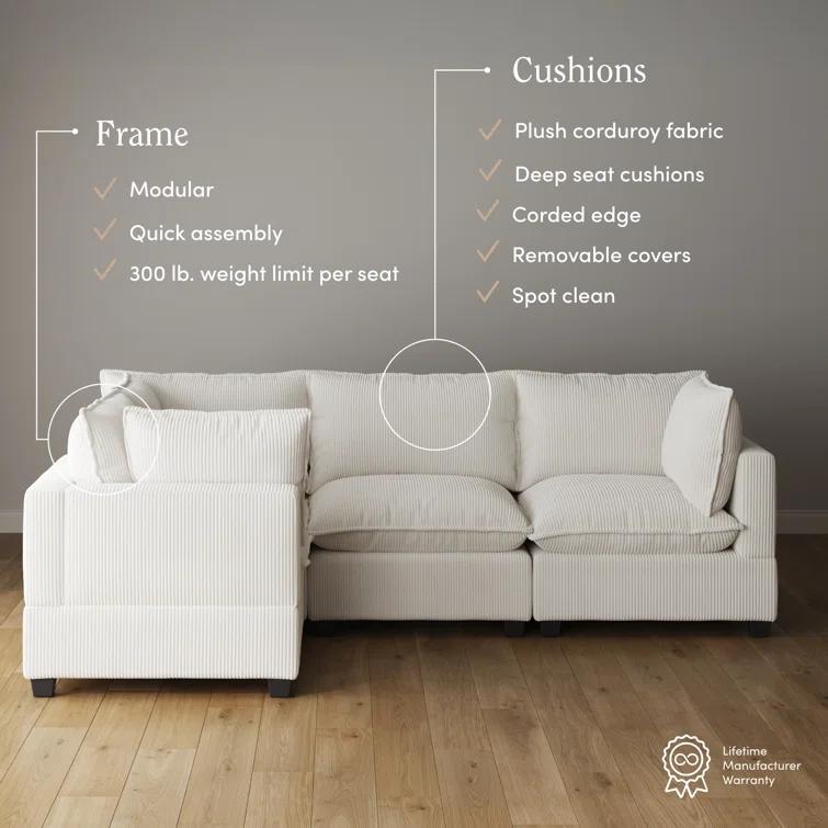Modern Upholstered Cloud Sectional