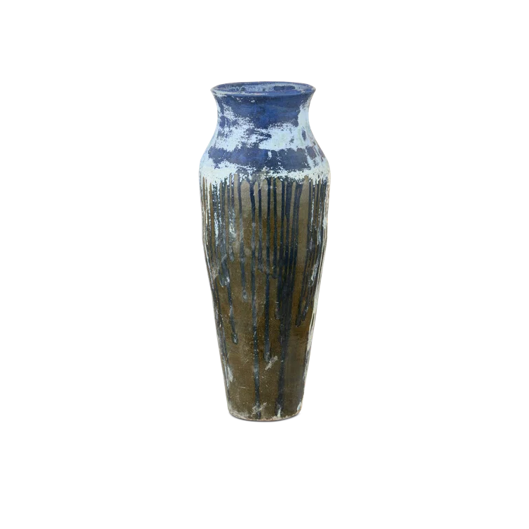 Currey & Company Capizzi Blue Drip Urn