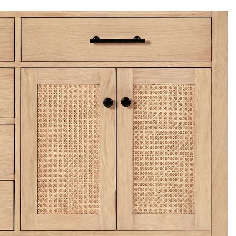 Camila 72 in. W x 22 in. D x 36 in. H Double Oval Sink Bath Vanity in White Oak with Carrara White Quartz Top
