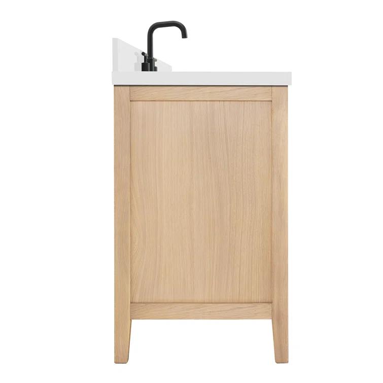 ARIEL Broeder 55 Single Sink Bathroom Vanity with Pure White Quartz Top