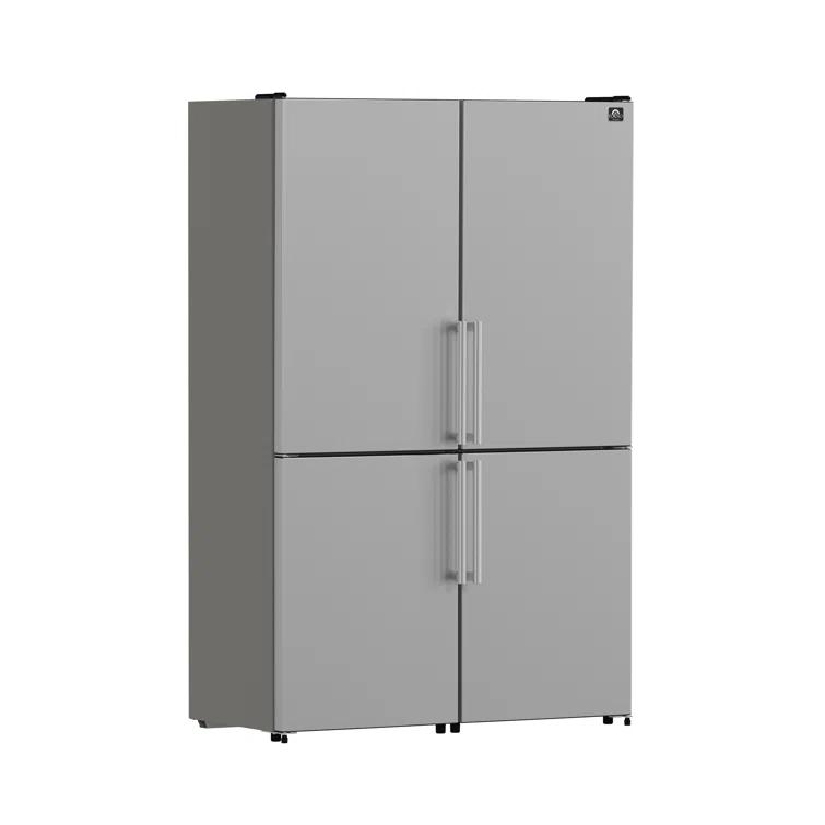 Guardia 46.8-Inch Side-by-Side Bottom Freezer Refrigerator Stainless Steel, 21.6 cu.ft.
