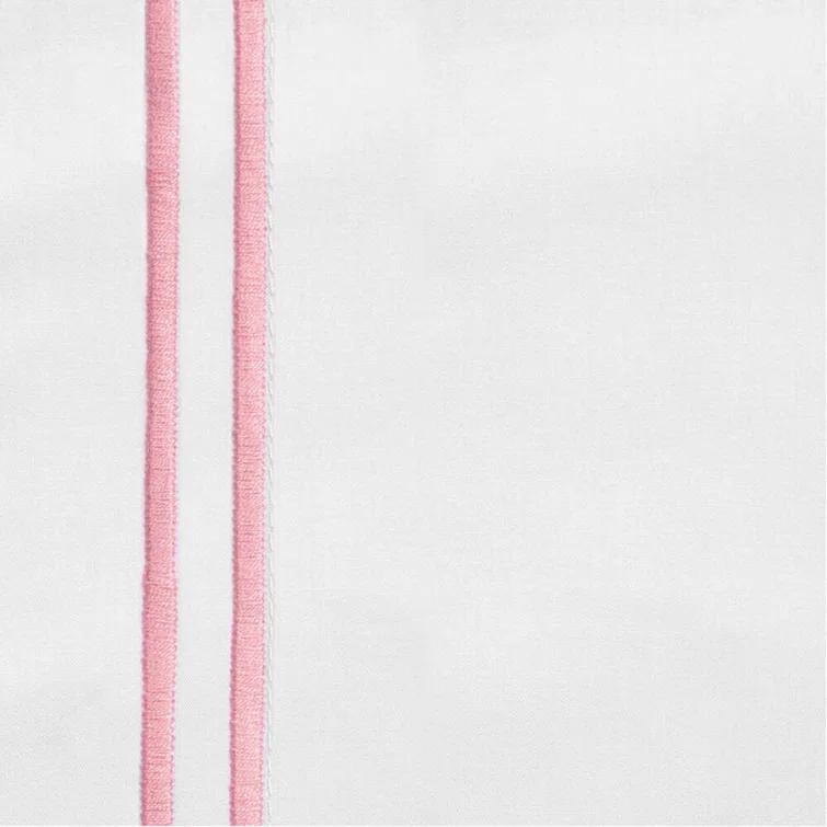 Euro White Cotton Satin Embroidered Pillow Sham