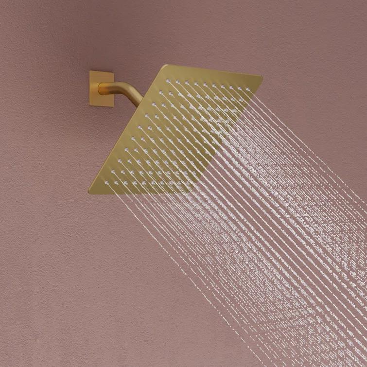 EVERSTEIN AquaSpa Shower Faucet Set with Tub Spout, 8-Inch Rain Shower Head with Valve SFS-1035-GD8