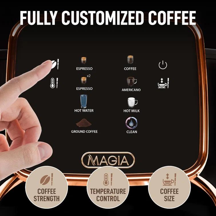 Zulay Kitchen Zulay Kitchen Magia Clasica - Fully Automatic Espresso Machine With Grinder and Touch Screen