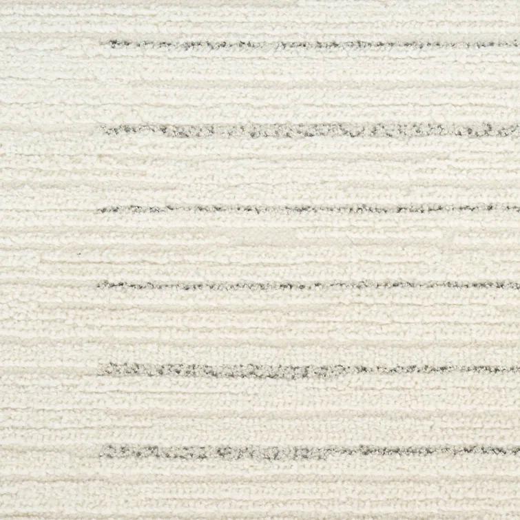 Nourison Hues Scandinavian Stripe Indoor Area Rug Ivory Grey 5'3" x 7'3"