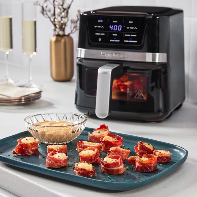 Cuisinart 2.6qt Basket Air Fryer Black/Stainless Steel Finish AIR-80: 1100W, Cool Touch Handle, Dishwasher-Safe Parts