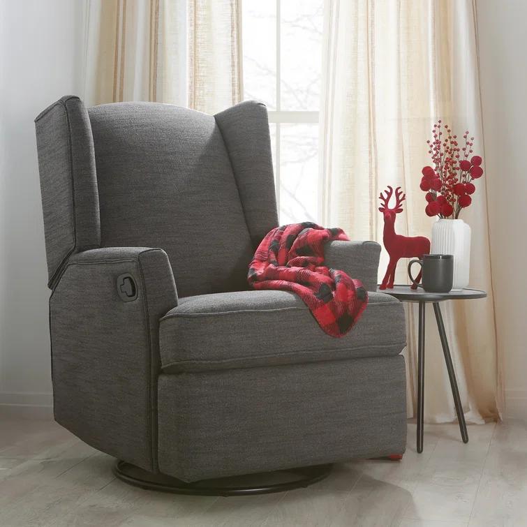 Heming Wingback Recliner Nursery Glider