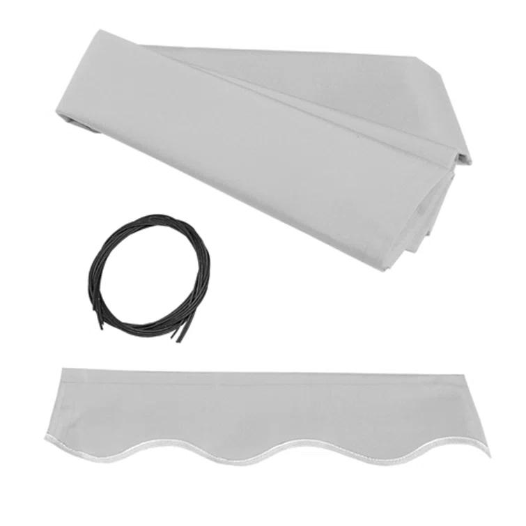Motorized Retractable White Frame Patio Awning
