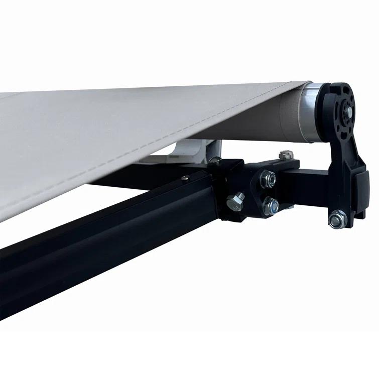 Motorized Retractable Patio Awning- Black Frame