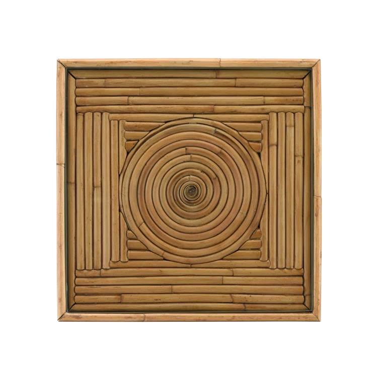 Clement Square Rattan Accent Table (10")
