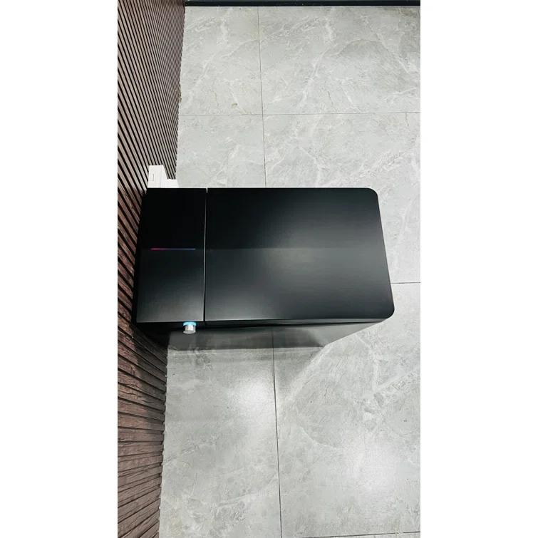 LOONGFIELD Square Smart Toilet With Built-In Tank For Modern Bathroom, Remote Control, Tankless Bidet Toilet With Foot Touching Lid Opening, Auto Flush, Heated Seat, LED Digital Display, User Memory ASTarQ-W2826P205909