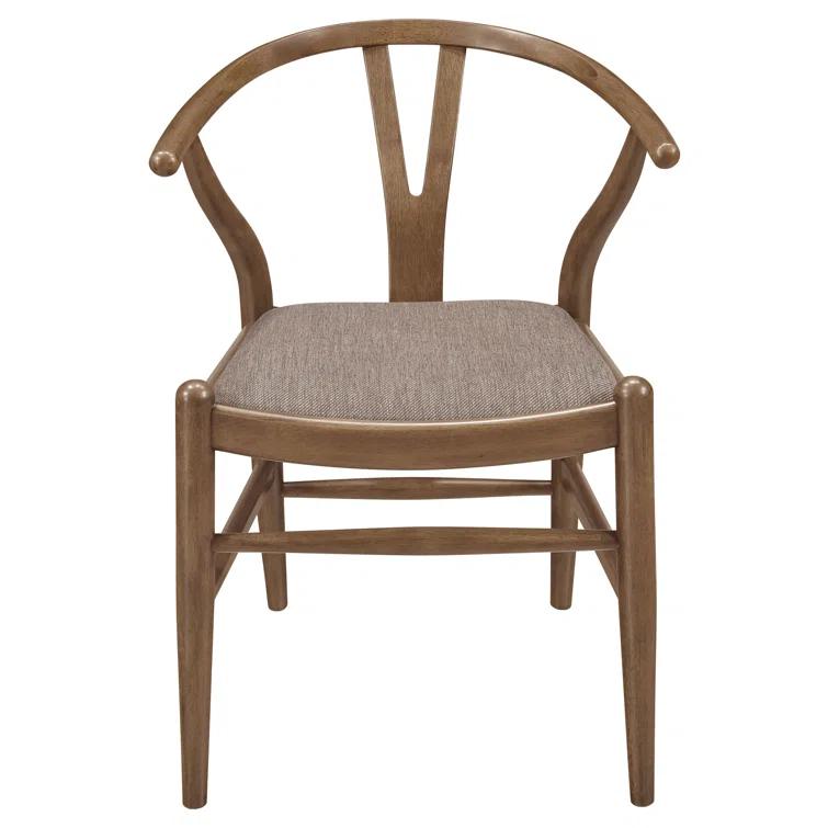 Dinah Danish Y-Shaped Back Dining Side Chair Walnut And Brown (Set Of 2)