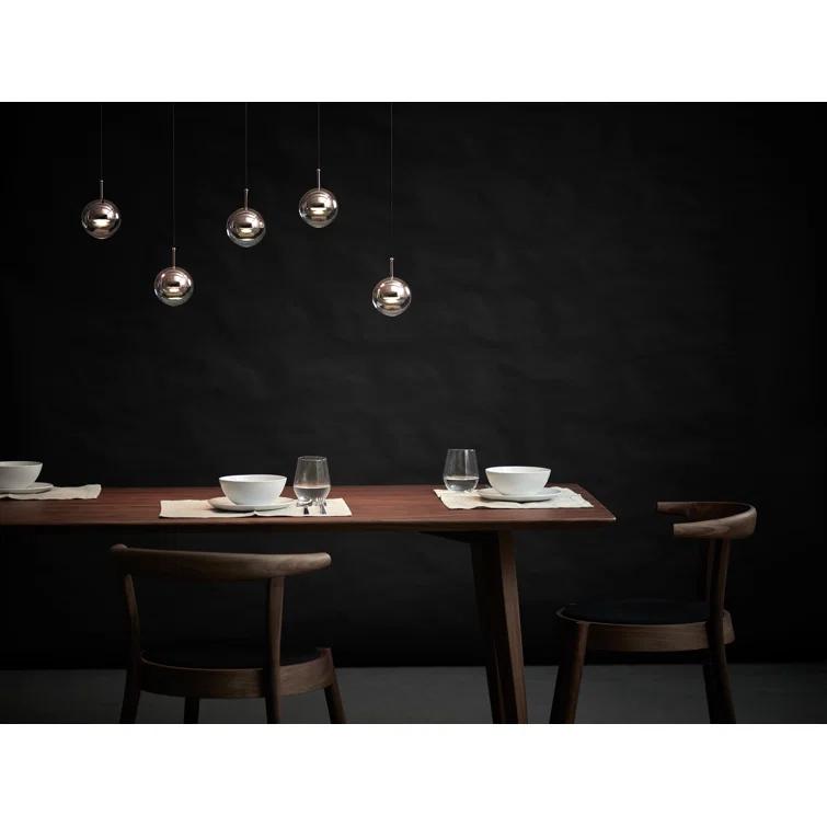 Dora Chic Brass & Glass Linear LED Pendant Light