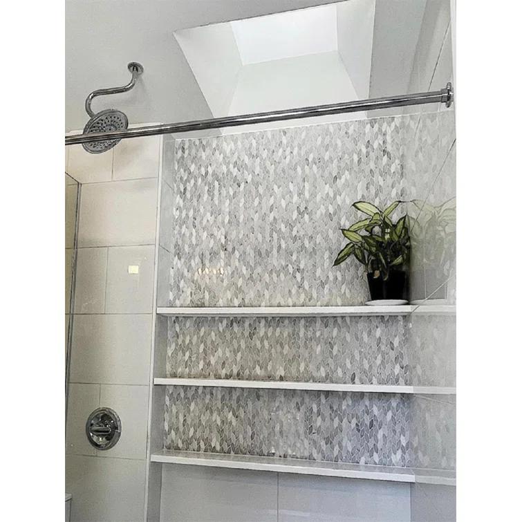 Apollo Tile 11.8 x 12 Wooden Marble Novelty Mosaic Tile