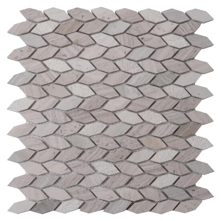 11.8" x 12" Marble Novelty Mosaic Wall & Floor Tile