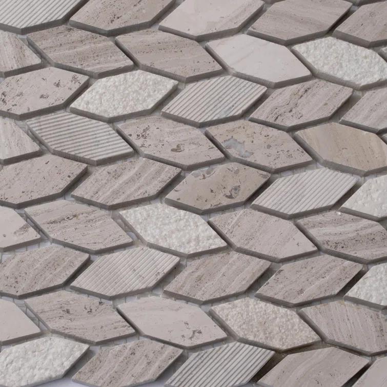 11.8" x 12" Marble Novelty Mosaic Wall & Floor Tile