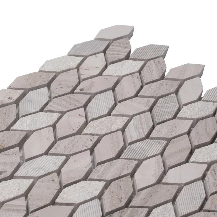 11.8" x 12" Marble Novelty Mosaic Wall & Floor Tile