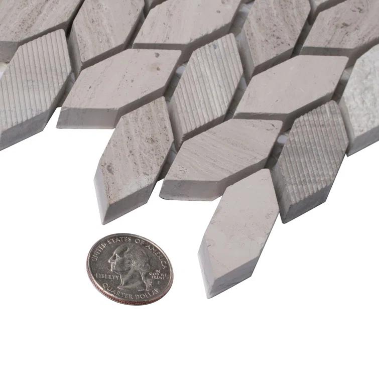 11.8" x 12" Marble Novelty Mosaic Wall & Floor Tile