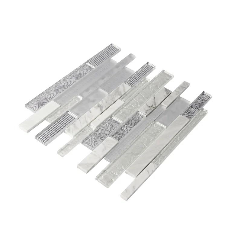 11.8" x 11.8" Glass Linear Mosaic Wall & Floor Tile