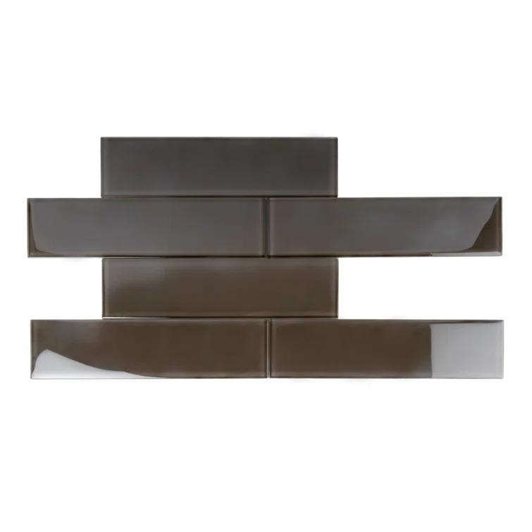 3" X 12" Glass Brick Look Subway Wall Tile
