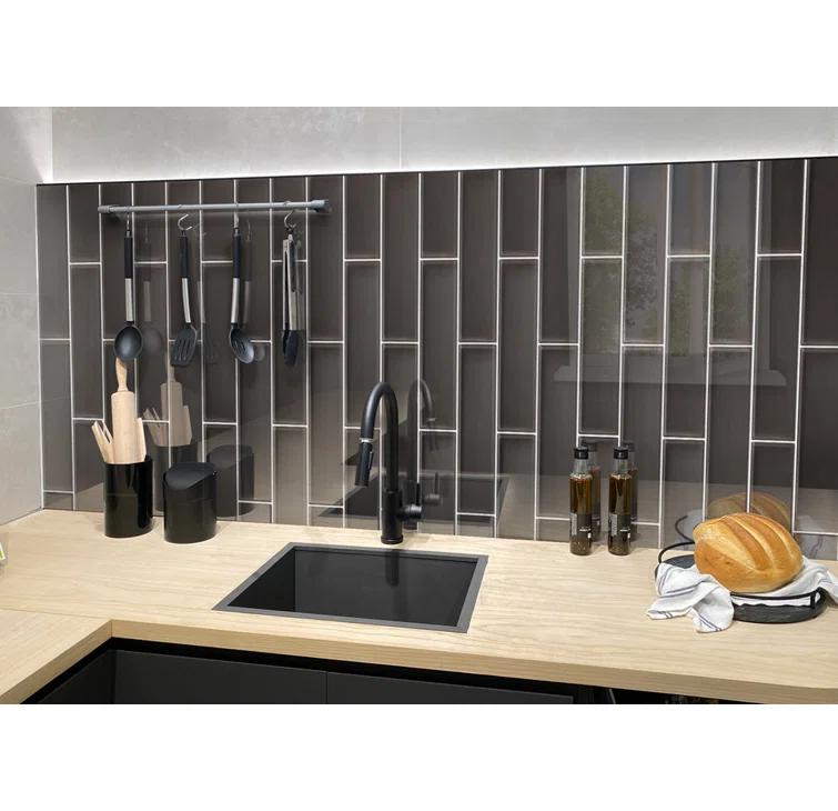 3" X 12" Glass Brick Look Subway Wall Tile