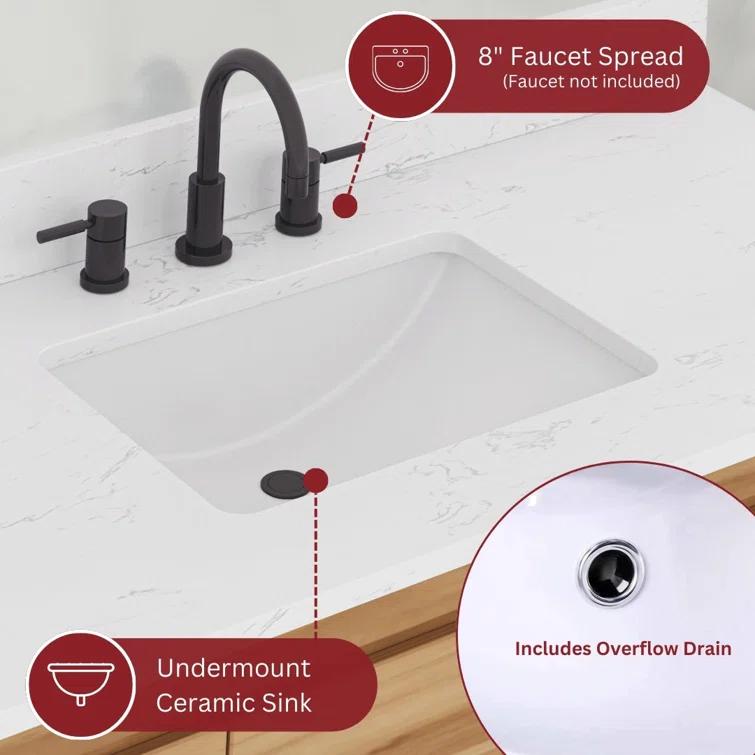 Avanity Coventry 60" Double Bathroom Vanity with Engineered Stone Top