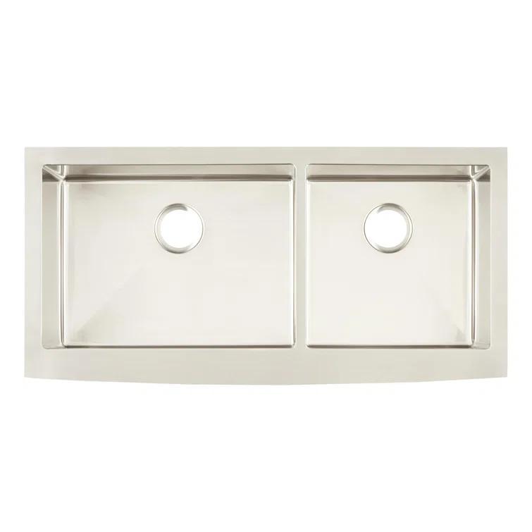 Fournier 42" L Double Basin Farmhouse / Apron Kitchen Sink