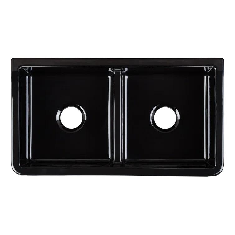Grigham 33" L Double Basin Farmhouse / Apron Kitchen Sink