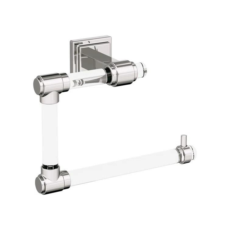 Glacio Clear/Polished Nickel Open Towel Ring