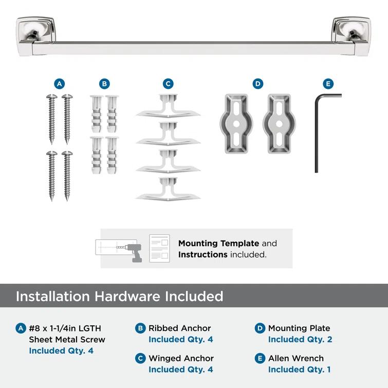 Amerock BH36093PN Stature Towel Bar