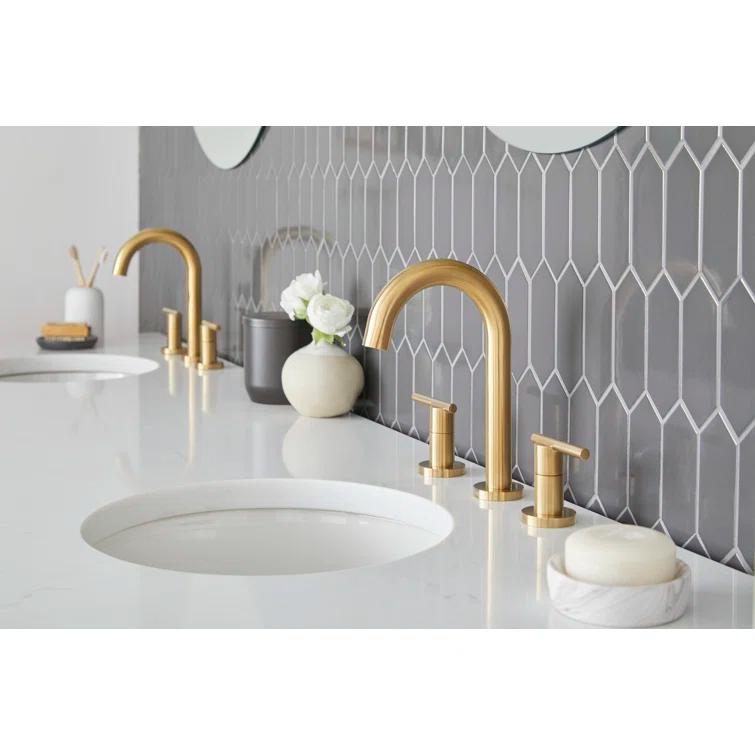 Parma 2-Handle Widespread Bathroom Faucet with Metal Touch Down Drain
