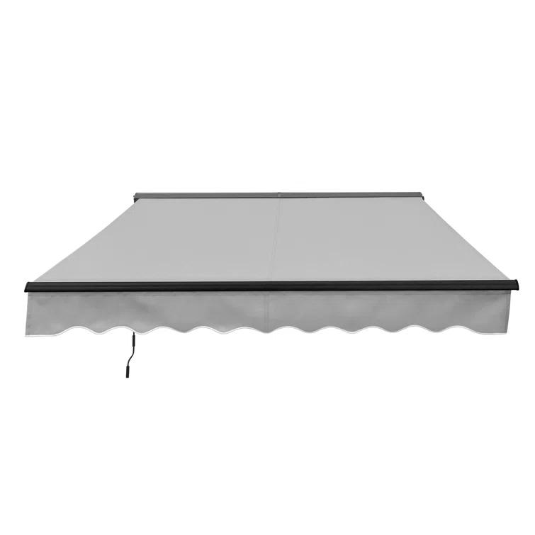 Semi-Cassette Motorized Patio Awning with LED Lights - Moroccan Collection