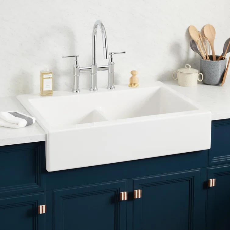 Galion 34" L Double Basin Farmhouse / Apron Kitchen Sink