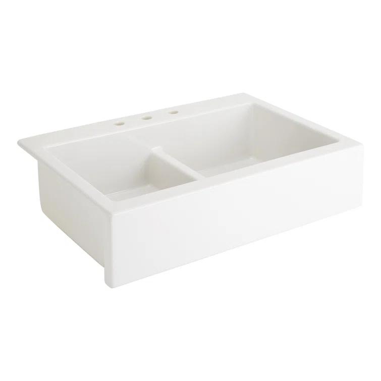 Galion 34" L Double Basin Farmhouse / Apron Kitchen Sink